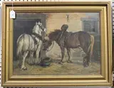 Dorothy Hopper, Two Shire Horses, 1900, oil on canvas
