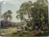 Alfred Oliver, View along a River, oil on canvas
