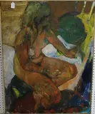 William Thomson, Study of a Female Nude, oil on board