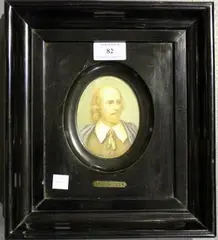 R. Krauss, Oval Miniature Portrait of a Gentleman in Historical Costume, watercolour on ivory