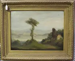 Thomas Pyne, View in the Lake District, oil on canvas