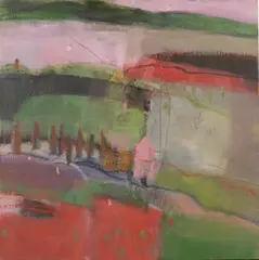 Andy Waite, Red Fields, 2010, oil on canvas