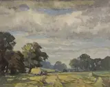 John D. Howard, Haymakers, oil on canvas