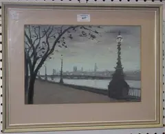 Joy Cameron, London Scene, Autumn, pastel