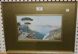 A. Marrarosa, Italian Coastal View, gouache