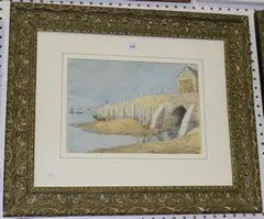 Bosham by Cecil Charles Ernest Jones, 1972, watercolour over pencil, sold Dec 2016