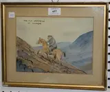 Henry Rawlinson, The Old Sportsman of Allargue, watercolour and ink