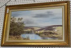 Brian Richardson, Moorland Scene, North of Pickering, N Yorks, oil on canvas