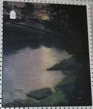 Cyril Saunders Spackman, Moonlit River View, oil on canvas
