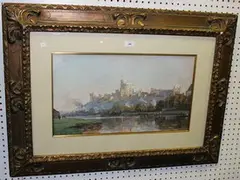 Edward King, View of Windsor Castle, 1923, watercolour and gouache