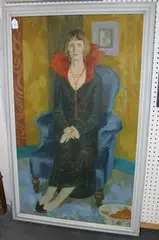 Ursula Vivian McCannell, Portrait of a Lady seated in a Chair, oil on board