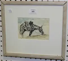 Francis Unwin, Packhorse, Indian ink