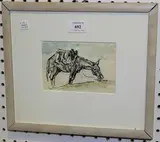 Francis Unwin, Packhorse, Indian ink