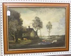 Philip Hugh Padwick, The Drinking Pool, oil on artist's board