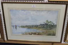 E.A. Holroyd, View of an Estuary, 1901, watercolour