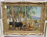 Deirdre Henty-Creer, Farm Scene, Marbella, Spain, oil on canvas