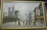 J. Bardot, View of Notre Dame, oil on canvas