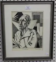 Donald Ball, The Condemned Man, pen and ink