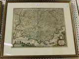 Nicolaes Visscher II, Comté et Gouvernement de Provence, engraving with period colour