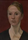 Fruin Bruce Charles Bravington, Model at Portrait Class by Clifford Hall, oil on board