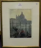 Michael Felmingham, Santa Maria della Salute, watercolour with gouache