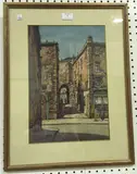 Kenneth Steel, Looking towards Metal Bridge through Atkinsons Arch, watercolour with pencil and ink