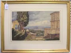 Arthur Glennie, Caprarola near Rome, watercolour