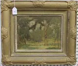 Gustav Frederick Goetsch, View of a Woodland, oil on board