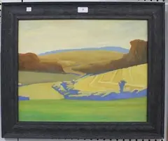 Stephen Neal, On the Road to Kithurst Hill, oil on board