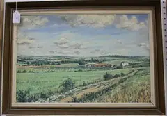 Peter Collens, The Farm, Long Furlong, oil on board