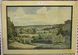 Edwin Harris, Landscape with Windmill, watercolour