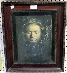 J. Harvey, Beethoven's Death Mask, oil on board