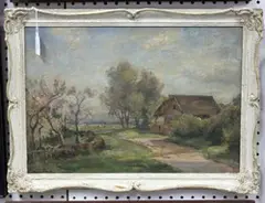 James Herbert Snell, Country Lane, oil on canvas