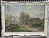James Herbert Snell, Country Lane, oil on canvas