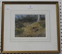 Woodcock by Richard Robjent, watercolour with gouache, sold Aug 2016