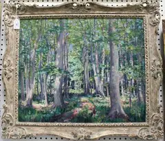 Phelan Gibb, Woodland Scene, oil on canvas