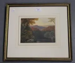 William Roxby Beverley, Lake Scene, watercolour