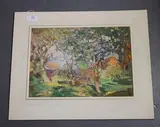 William Christian Symons, View of a Farm, watercolour