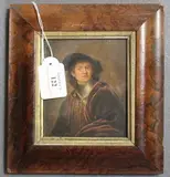 J. Kennedy, Miniature Half Length Portrait of a Gentleman wearing 17th Century Costume, watercolour