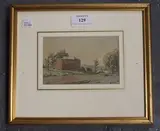 Algernon Newton, Building on the Bank of a Canal, pen and ink