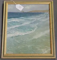 Coastline near Bude by James Durden, oil on canvas-board, sold Aug 2016