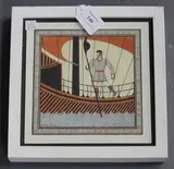 Kenneth Crouch, Sailor on a Boat, 1918, watercolour and ink