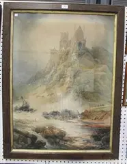 Frederick Booty, Shipwreck under Monastery Walls, 1907, watercolour