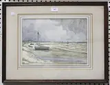 H. Foster, Coastal Views, a pair of watercolours with gouache