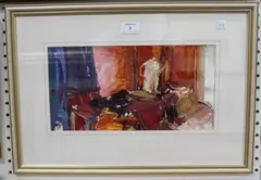 The White Coffee Pot by Tuëma Pattie, oil on board, sold Jul 2016