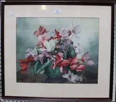 Jack Carter, Study of Cyclamen, 1970, watercolour