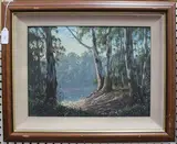John Bredl, Early Morning Light, Murray River, Echuca, oil on board