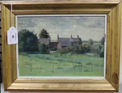 John Charles Wilkinson, Garretts Farm, Martin, Fordingbridge, oil on canvas board