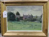 John Charles Wilkinson, Garretts Farm, Martin, Fordingbridge, oil on canvas board