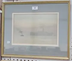 James Scrimgeour Mann, Misty Morning, watercolour